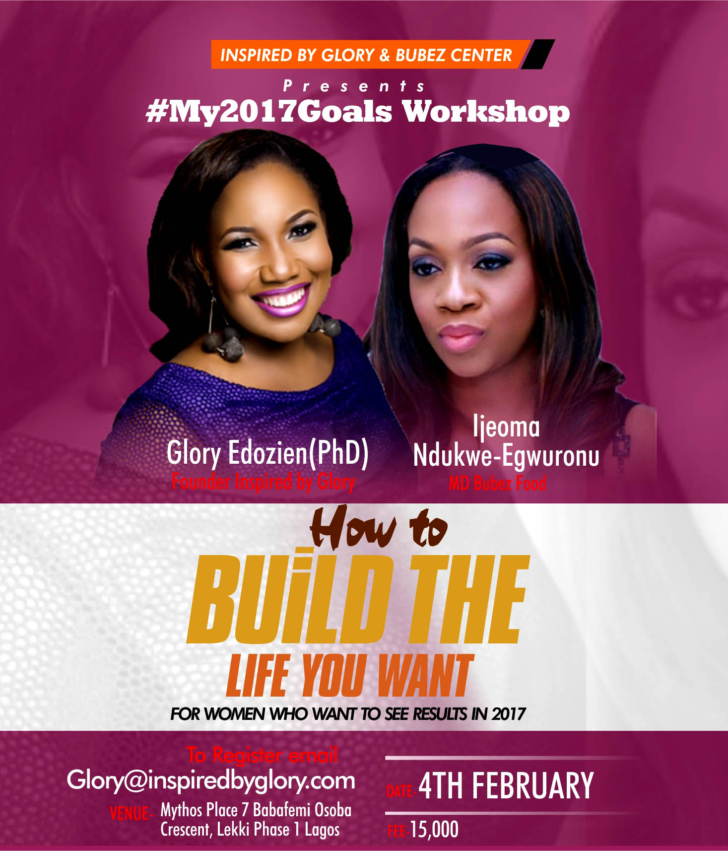 #My2017GoalsWorkshop- Build the Life you want in 2017 4th February 2017