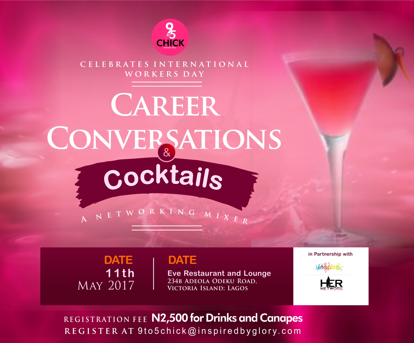 Career Conversations and Cocktails! The Premier Networking Event for Professional Women has arrived!